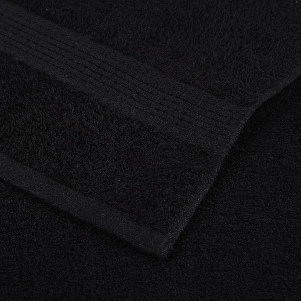 Ručnici za saunu FROGN 4 kom crne 80x200 cm 360 g/m²
