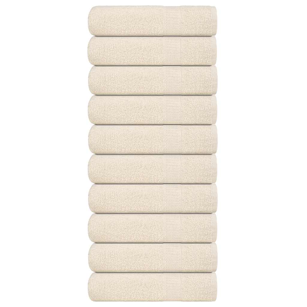 Ručnici za tuširanje FROGN 10 kom krem boje 70x140 cm 360 g/m²