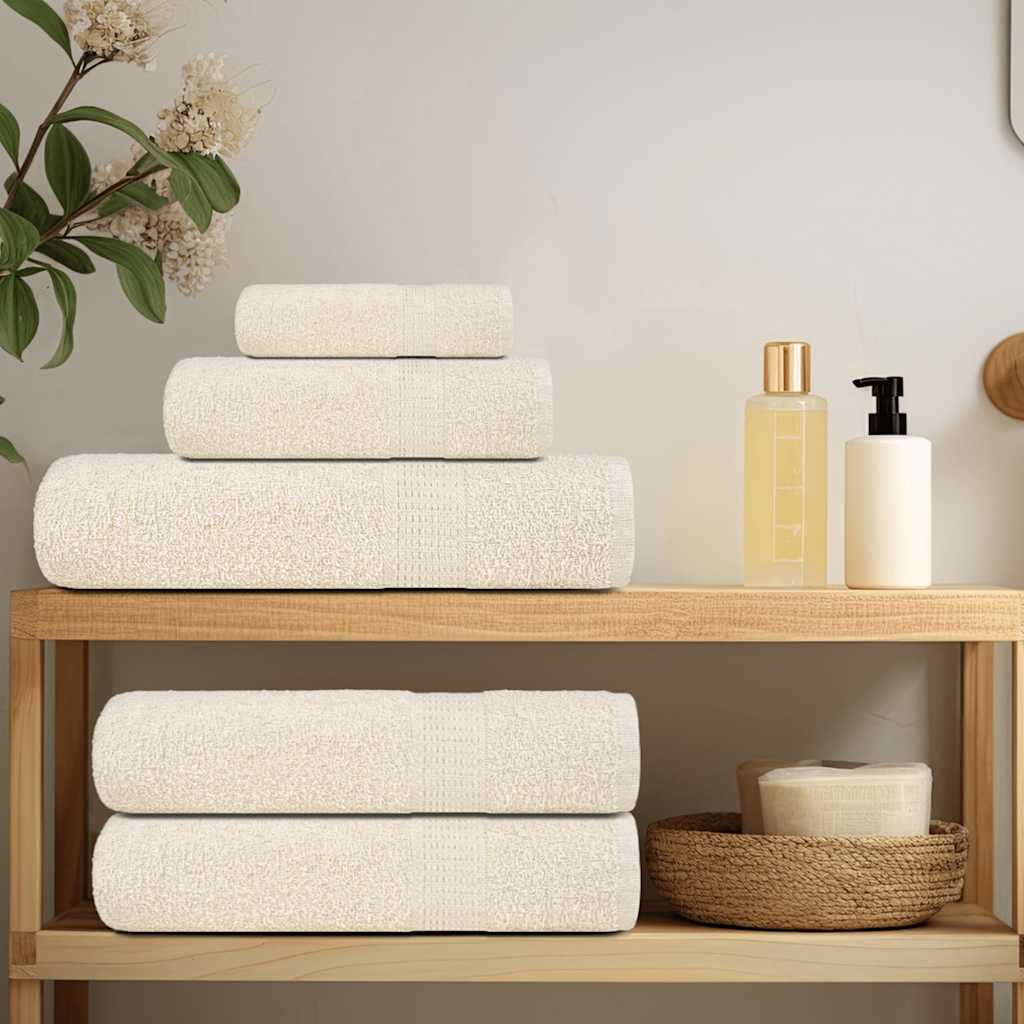 Ručnici za tuširanje FROGN 10 kom krem boje 70x140 cm 360 g/m²
