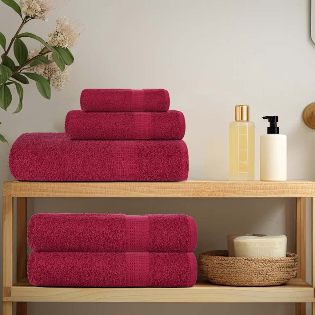 Set ručnika FROGN od 8 dijelova bordo 360 g/m²