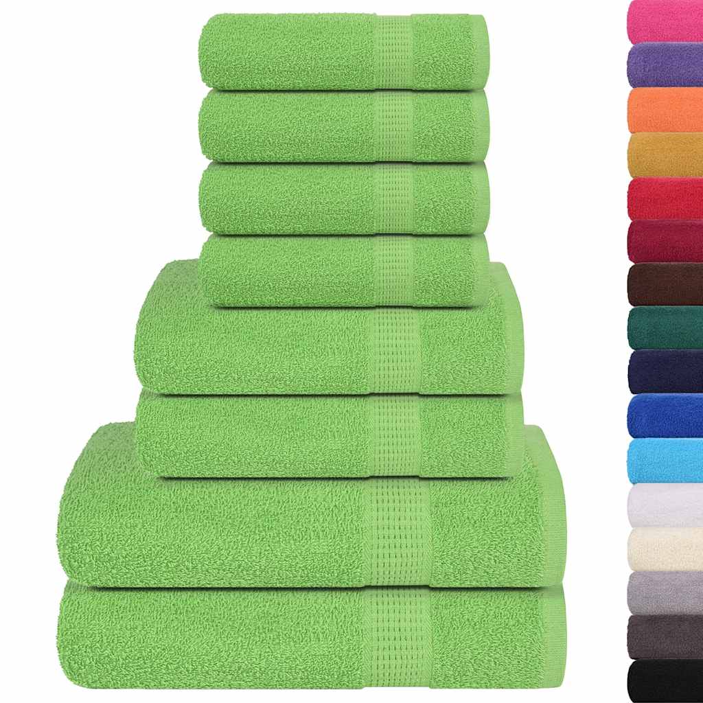 Set ručnika FROGN od 8 dijelova jabukasto zelene boje 360 g/m²