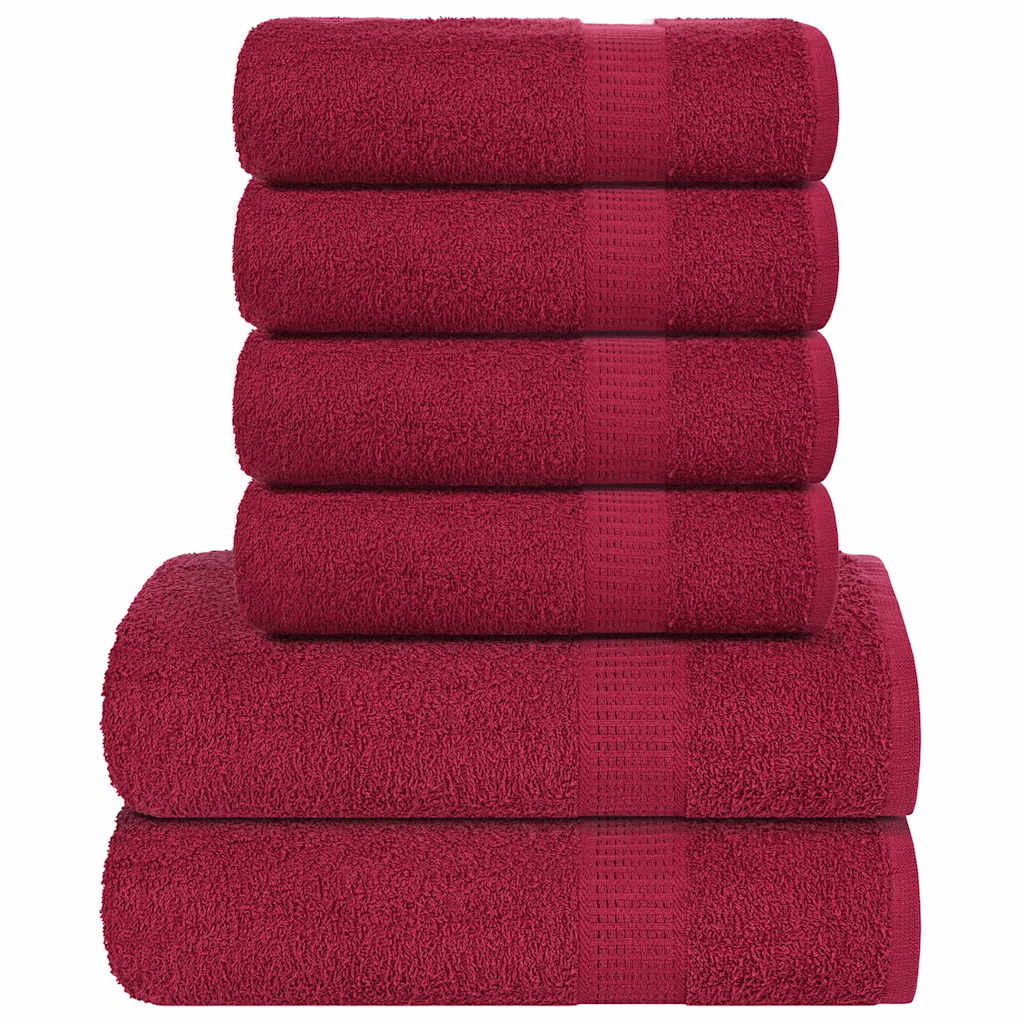 Set ručnika FROGN od 6 dijelova bordo 360 g/m²