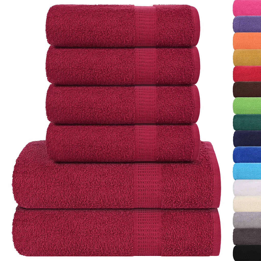 Set ručnika FROGN od 6 dijelova bordo 360 g/m²