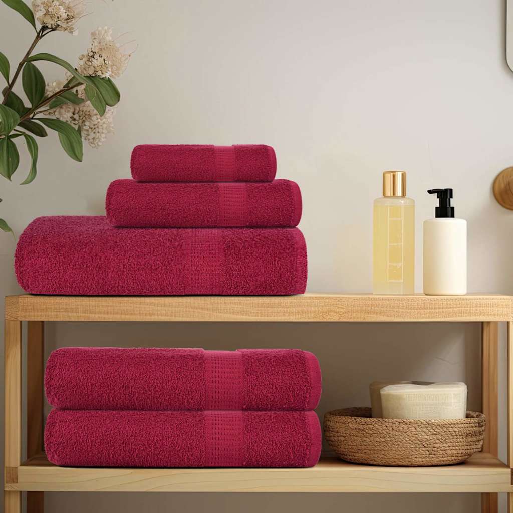 Set ručnika FROGN od 6 dijelova bordo 360 g/m²
