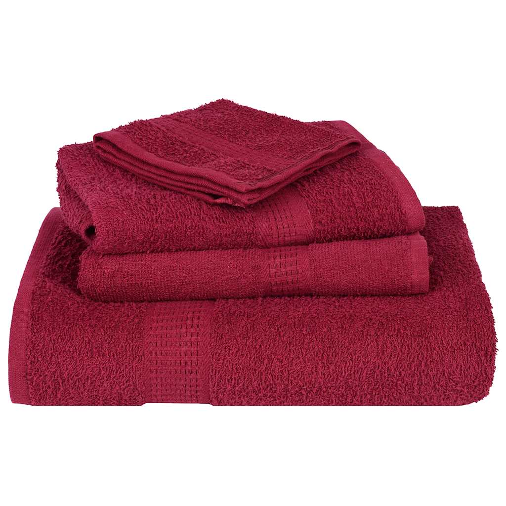 Set ručnika FROGN od 6 dijelova bordo 360 g/m²