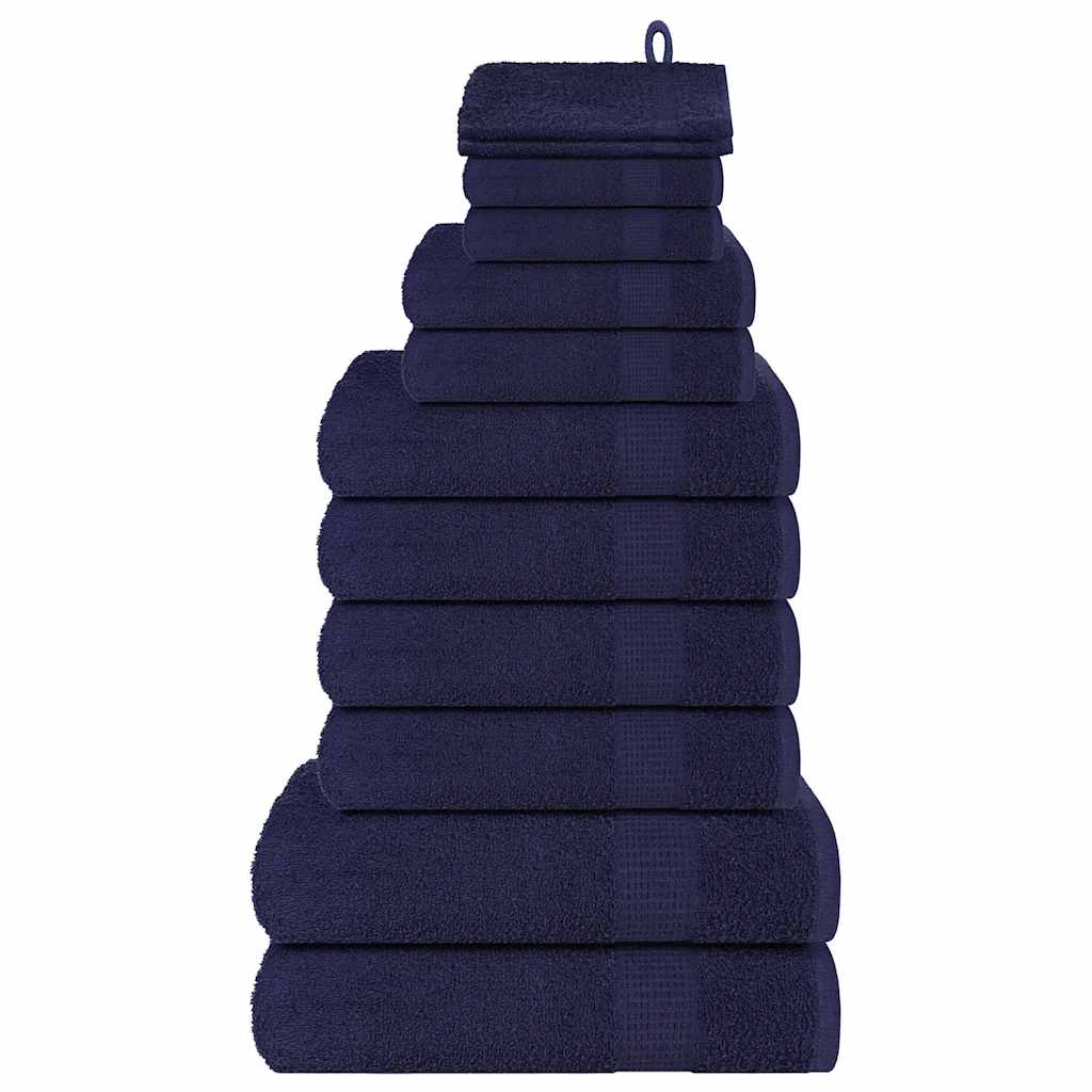 Set ručnika FROGN od 12 dijelova tamnoplave boje 360 g/m²