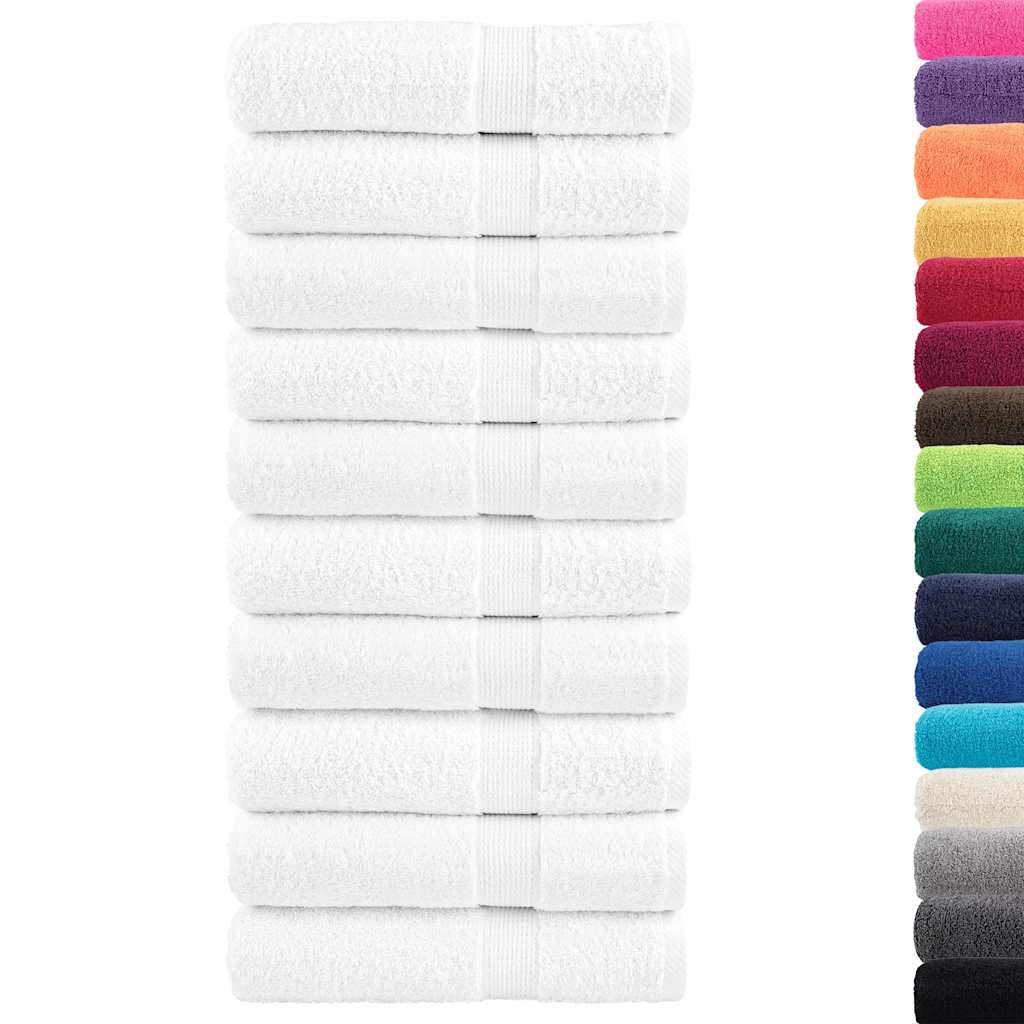 Ručnici za kupanje SOLUND 10 kom bijeli 100x150 cm 600 gsm
