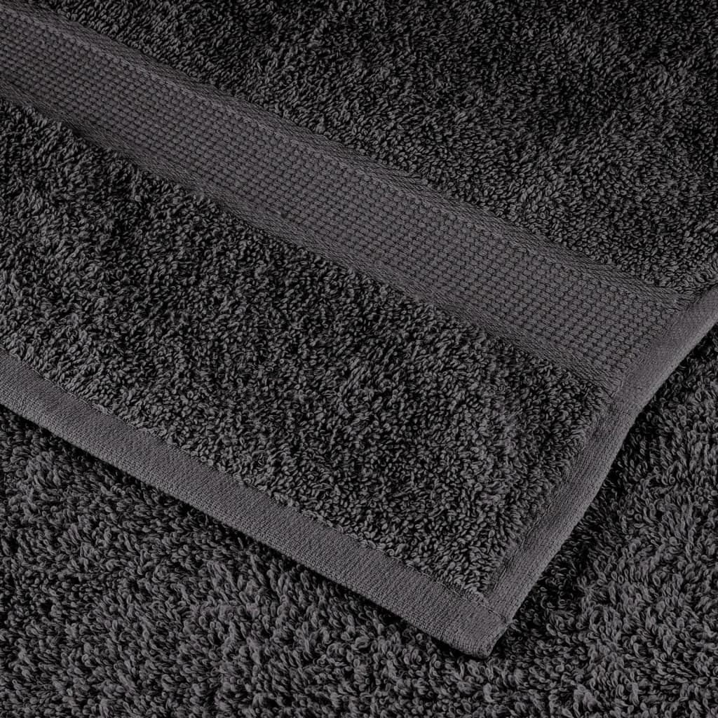 Ručnici SOLUND 10 kom antracit 100 x 200 cm 600 gsm