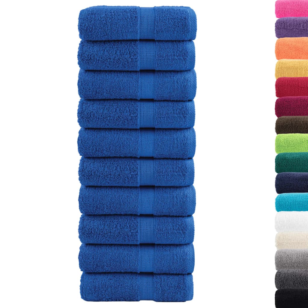Premium ručnici za pranje SOLUND 10 kom plavi 30x30 cm 600 g/m²
