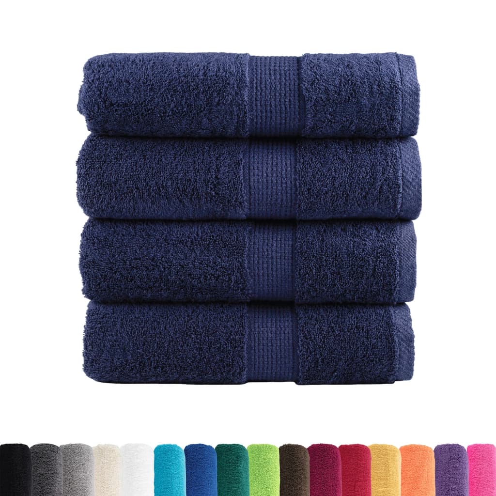 Premium ručnici za goste SOLUND 4 kom. tamnoplave boje 30x50 cm 600 g/m²