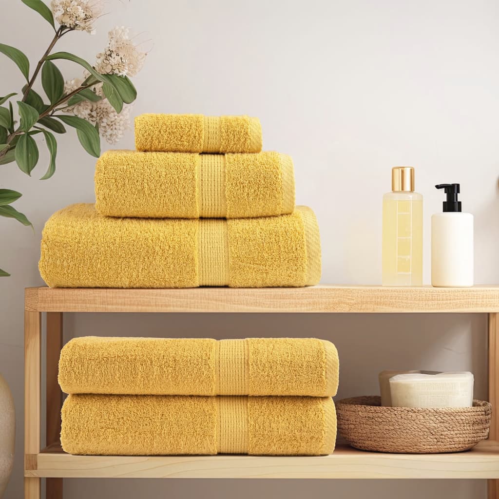 Premium ručnici za pranje SOLUND 2 kom. zlatne boje 30x30 cm 600 g/m²