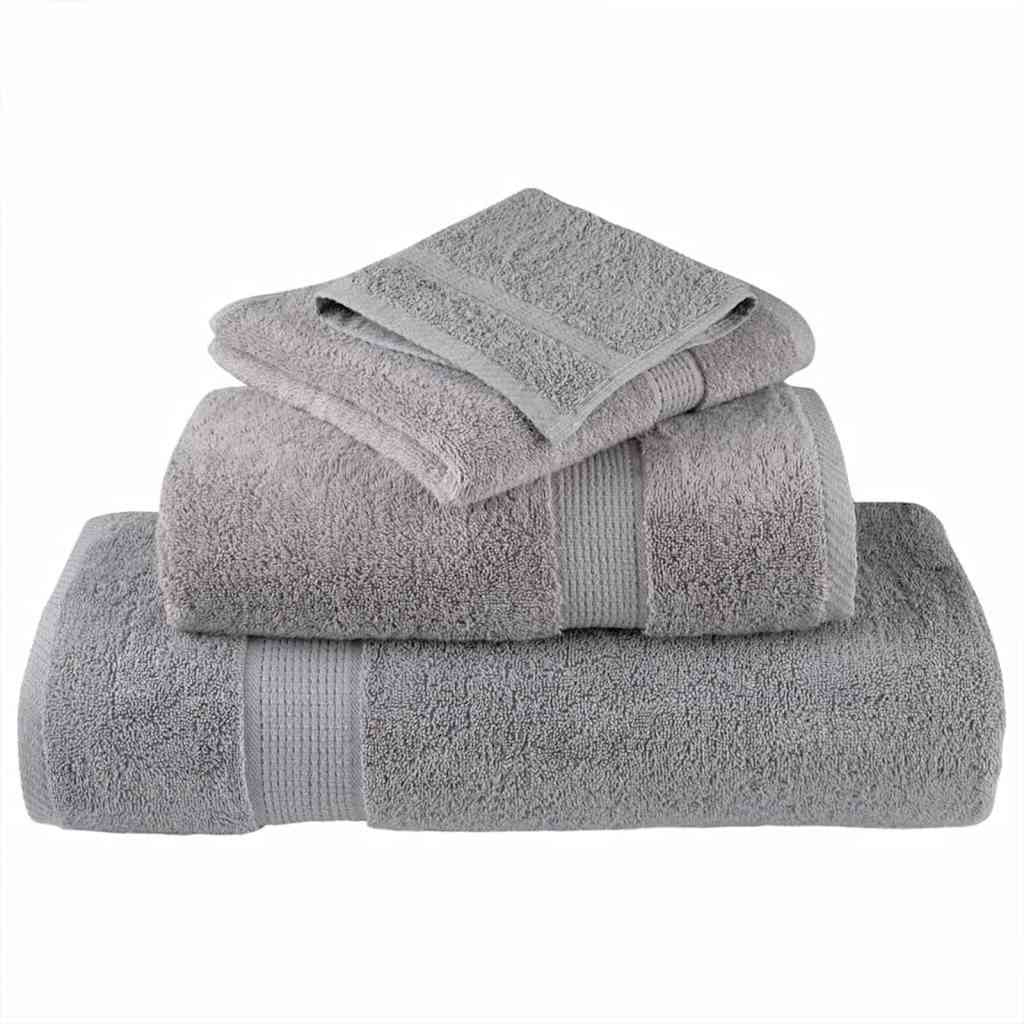 Ručnik za Goste SOLUND 10 pcs Siva 15 x 21 cm 550 gsm
