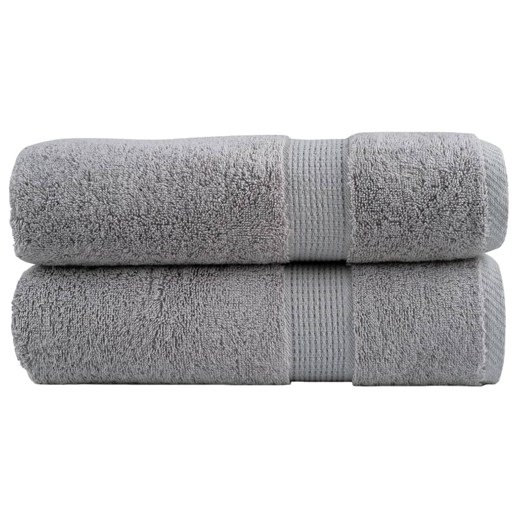 Premium ručnici za tuširanje SOLUND 2 kom. sive 70x140 cm 600 g/m²