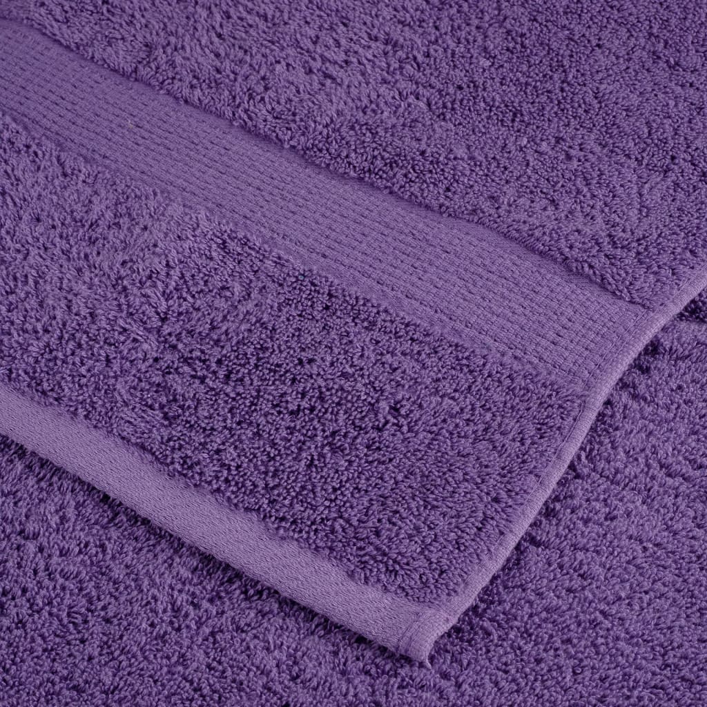 Ručnici z tuširanje SOLUND 10 kom ljubičasti 70x140 cm 600 gsm