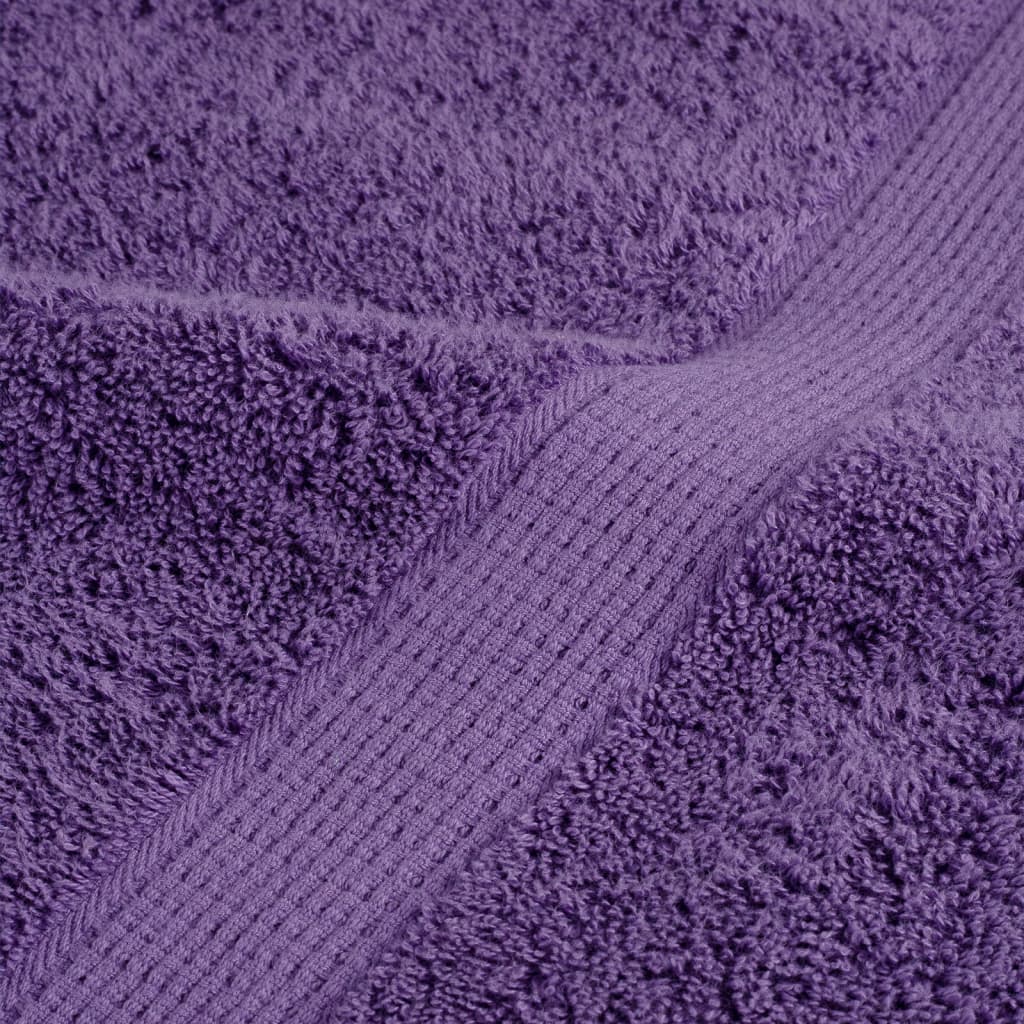 Ručnici SOLUND 10 kom ljubičasti 100 x 200 cm 600 gsm