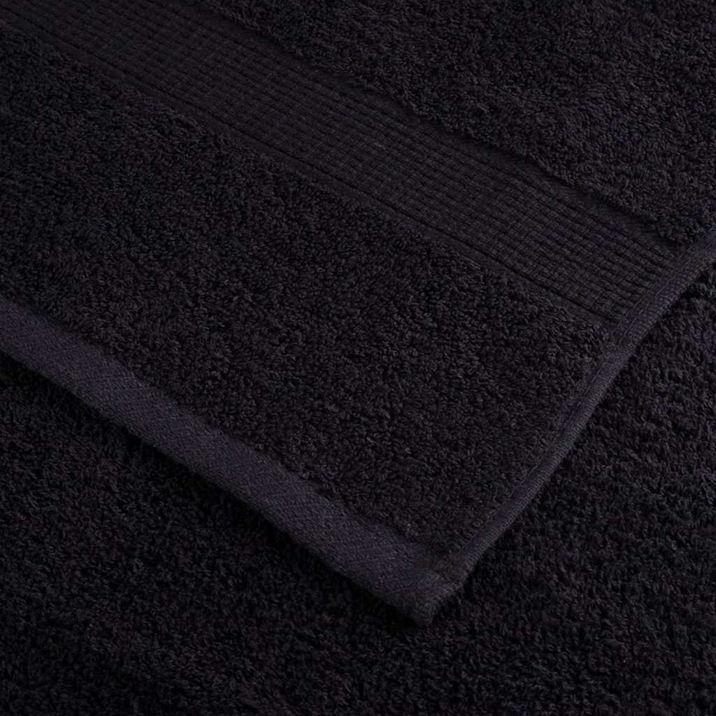 Ručnik za Goste SOLUND 4 pcs Crna 15 x 21 cm 550 gsm