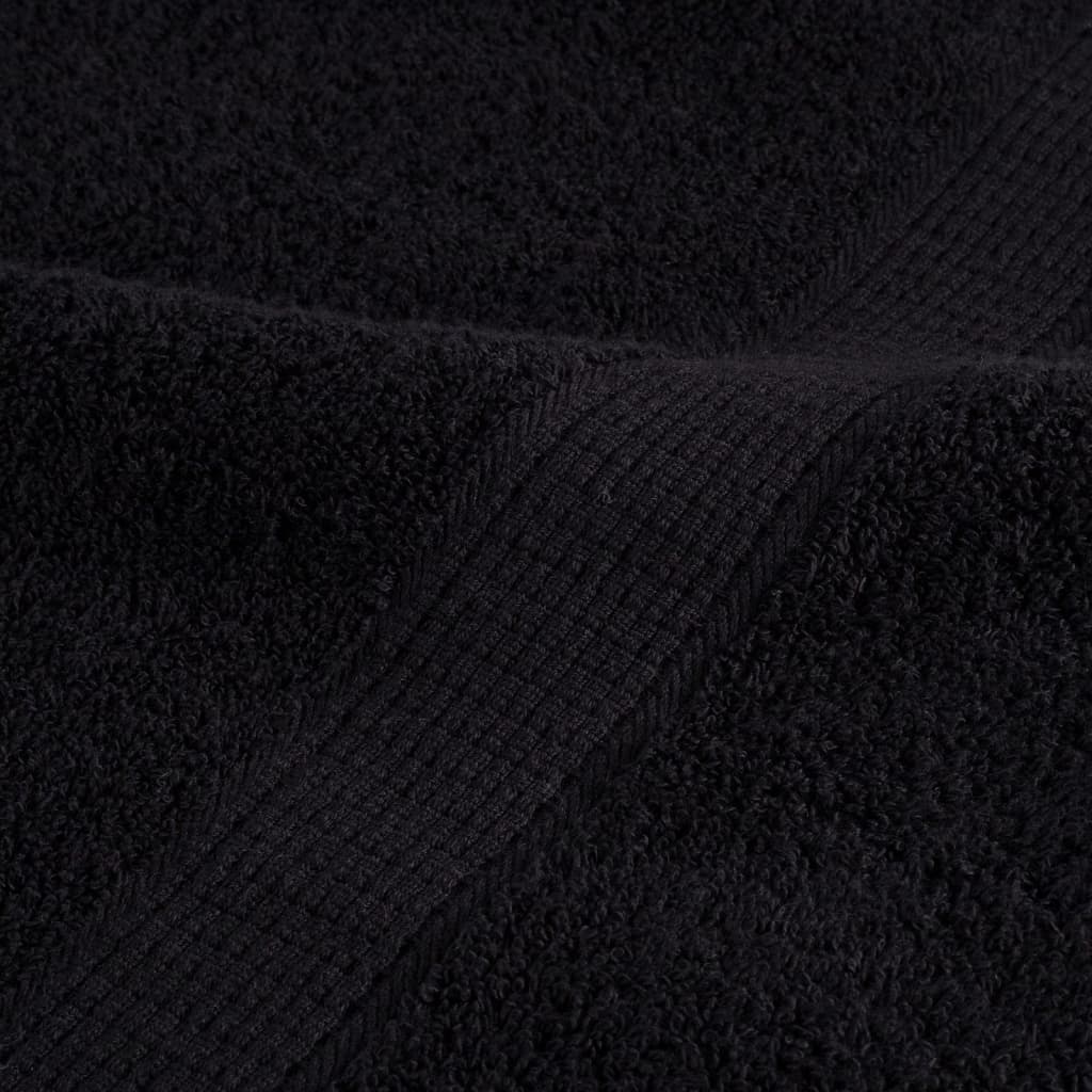 Premium ručnici za ruke SOLUND 4 kom. crni 50x100 cm 600 g/m²