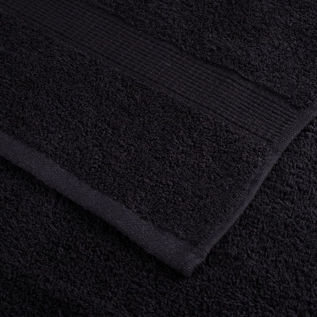 Ručnici za saunu SOLUND 2 kom crni 80x200 cm 600 gsm