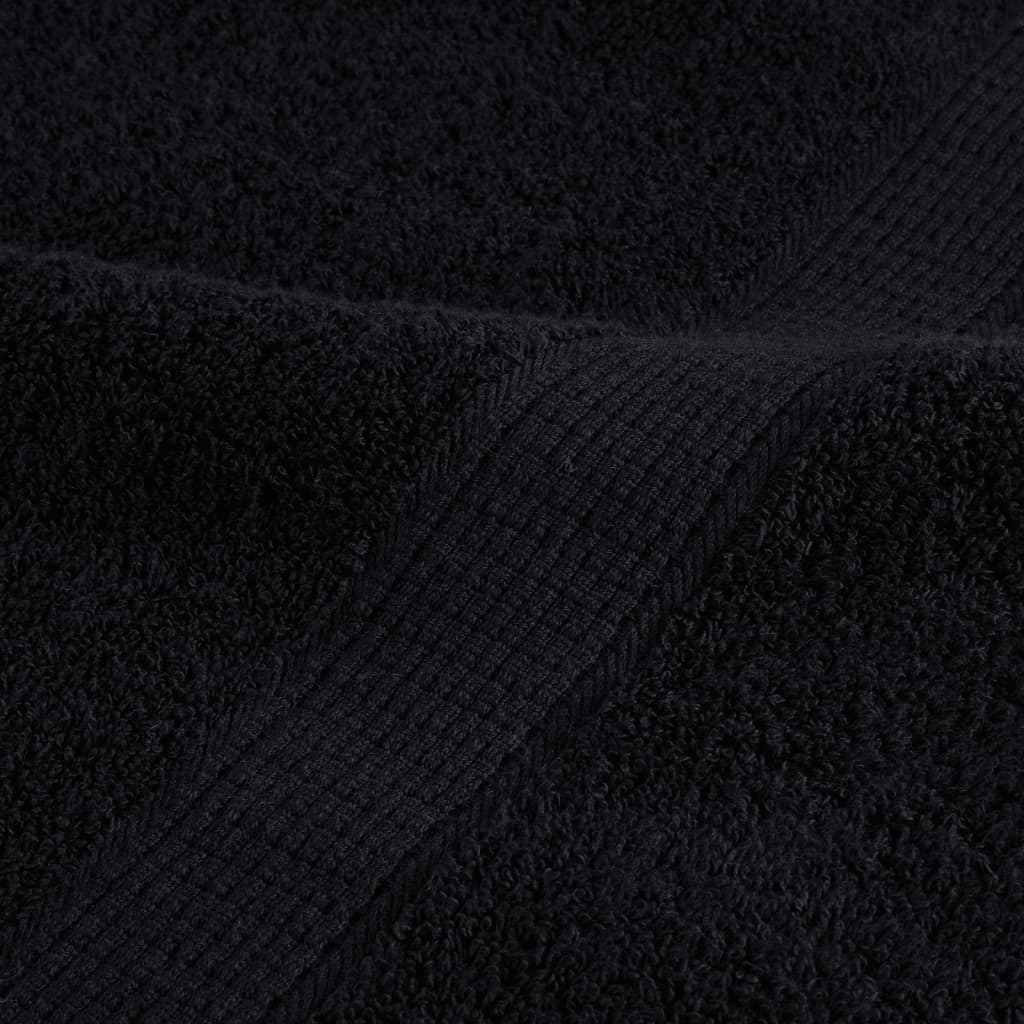 Ručnici za saunu SOLUND 2 kom crni 80x200 cm 600 gsm