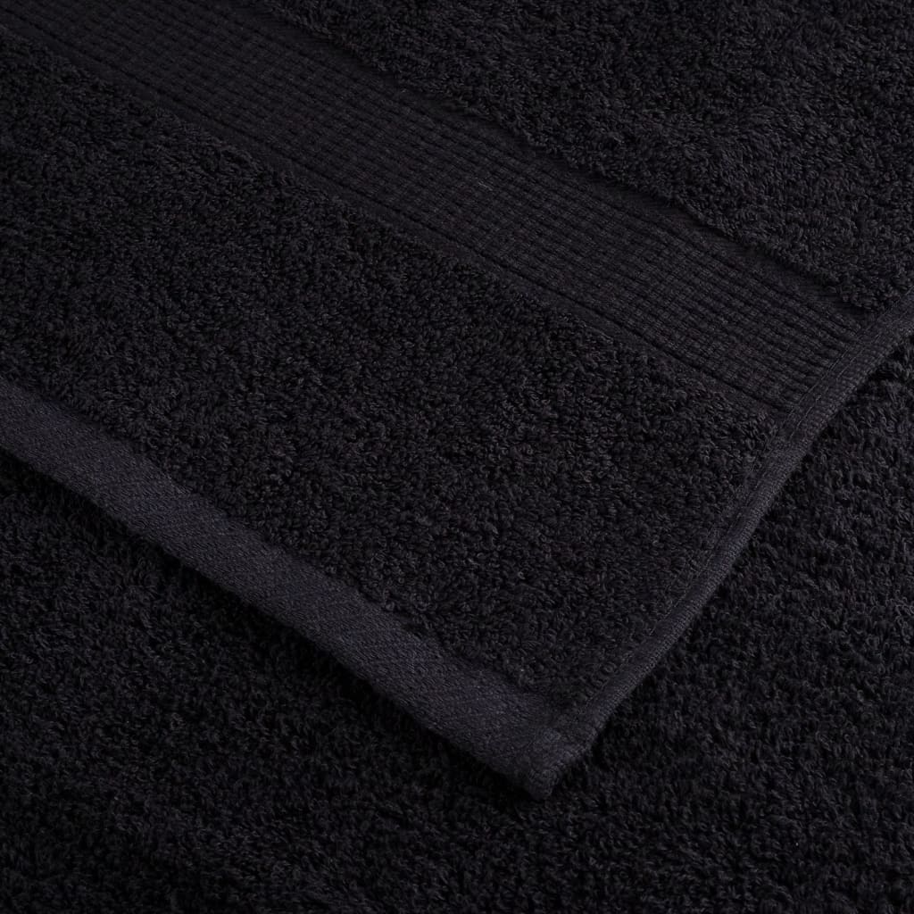 Ručnici za saunu SOLUND 4 kom crni 80x200 cm 600 gsm