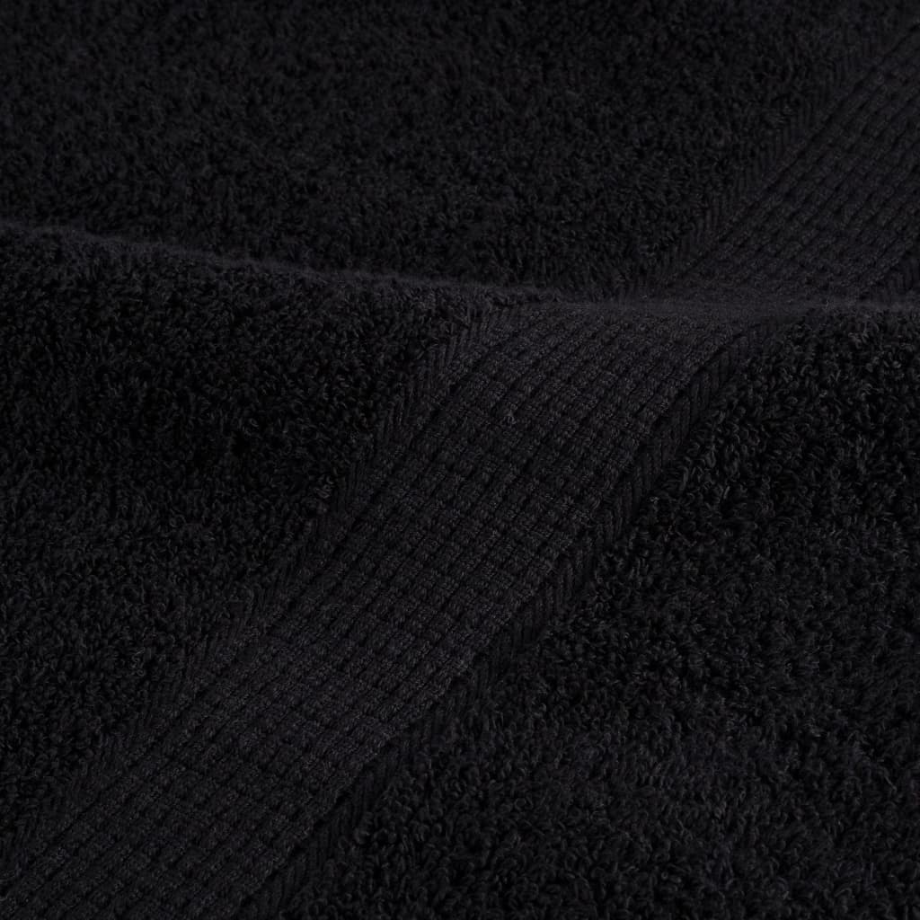 Ručnici za saunu SOLUND 4 kom crni 80x200 cm 600 gsm