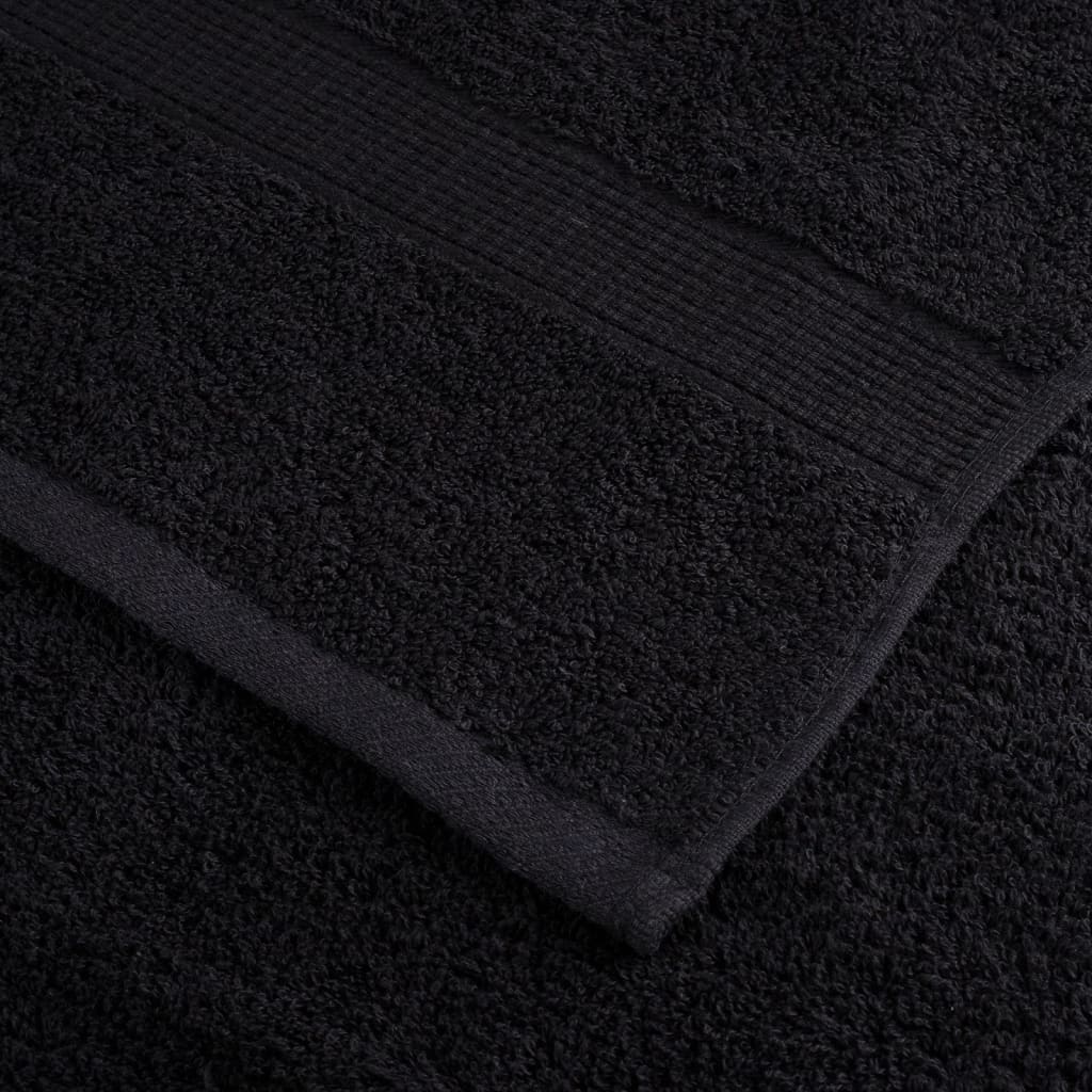Ručnici SOLUND 4 kom crni 100 x 200 cm 600 gsm