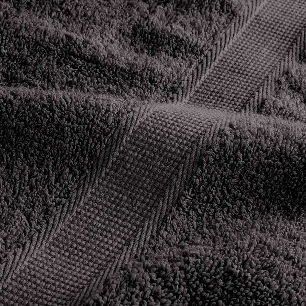 8-dijelni vrhunski set ručnika SOLUND antracit 600 gsm