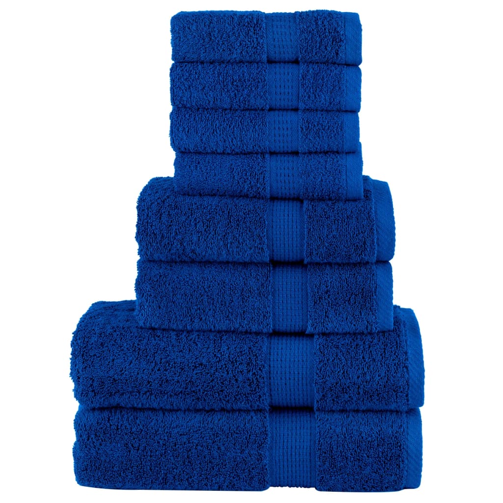 8-dijelni vrhunski set ručnika SOLUND plavi 600 gsm