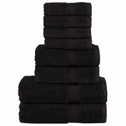 8-dijelni vrhunski set ručnika SOLUND crni 600 gsm