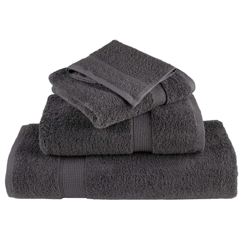 6-dijelni vrhunski set ručnika SOLUND antracit 600 gsm