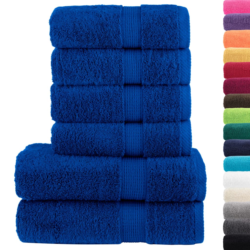 6-dijelni vrhunski set ručnika SOLUND plavi 600 gsm