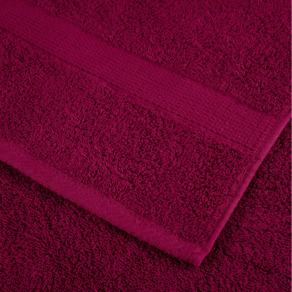 6-dijelni vrhunski set ručnika SOLUND bordo 600 gsm
