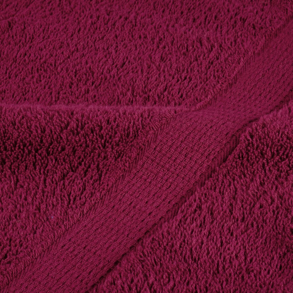 6-dijelni vrhunski set ručnika SOLUND bordo 600 gsm