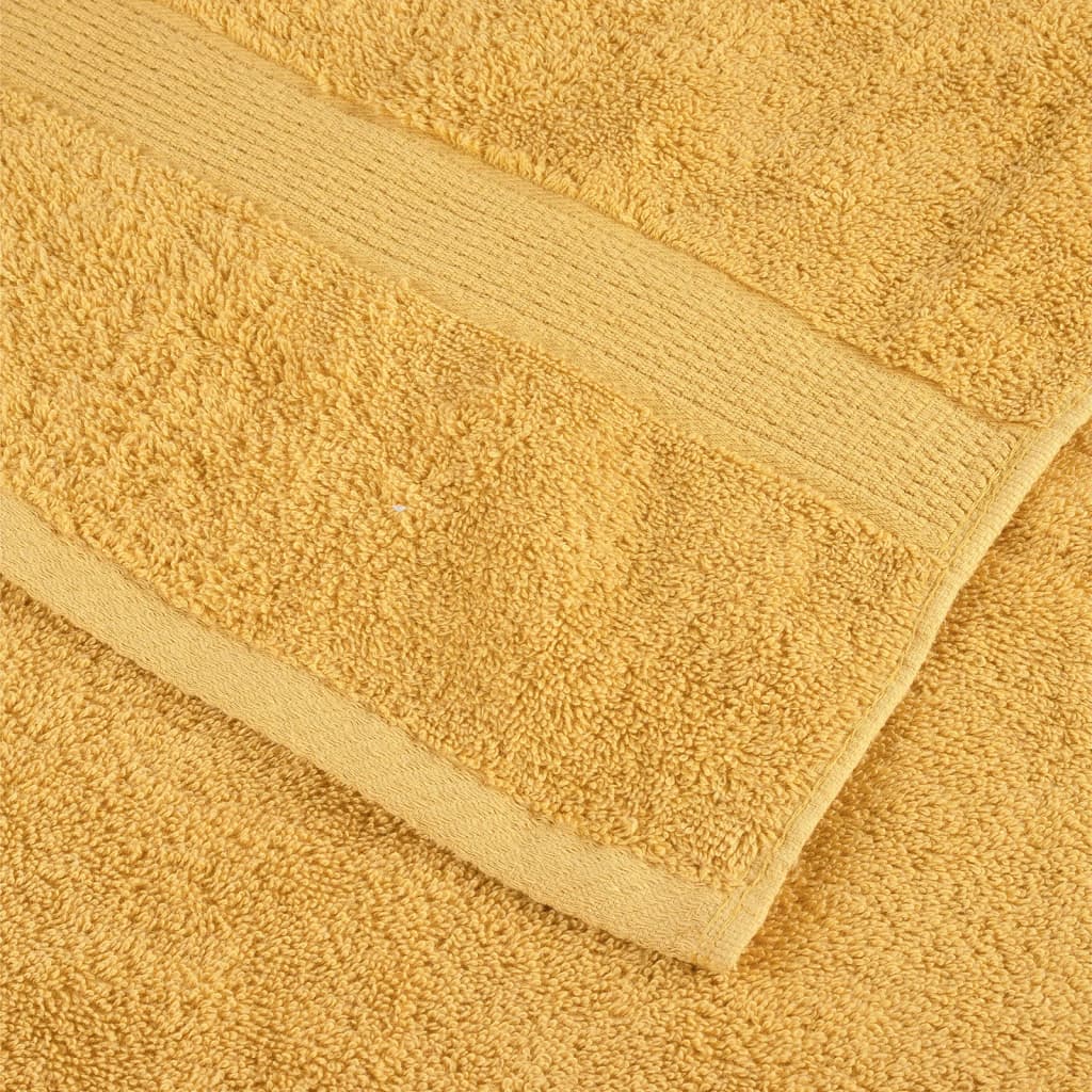 6-dijelni vrhunski set ručnika SOLUND zlatni 600 gsm