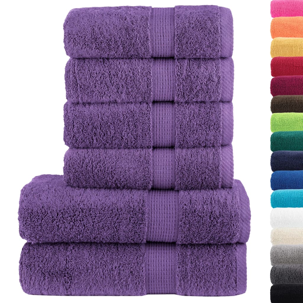 6-dijelni vrhunski set ručnika SOLUND ljubičasti 600 gsm