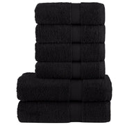 6-dijelni vrhunski set ručnika SOLUND crni 600 gsm