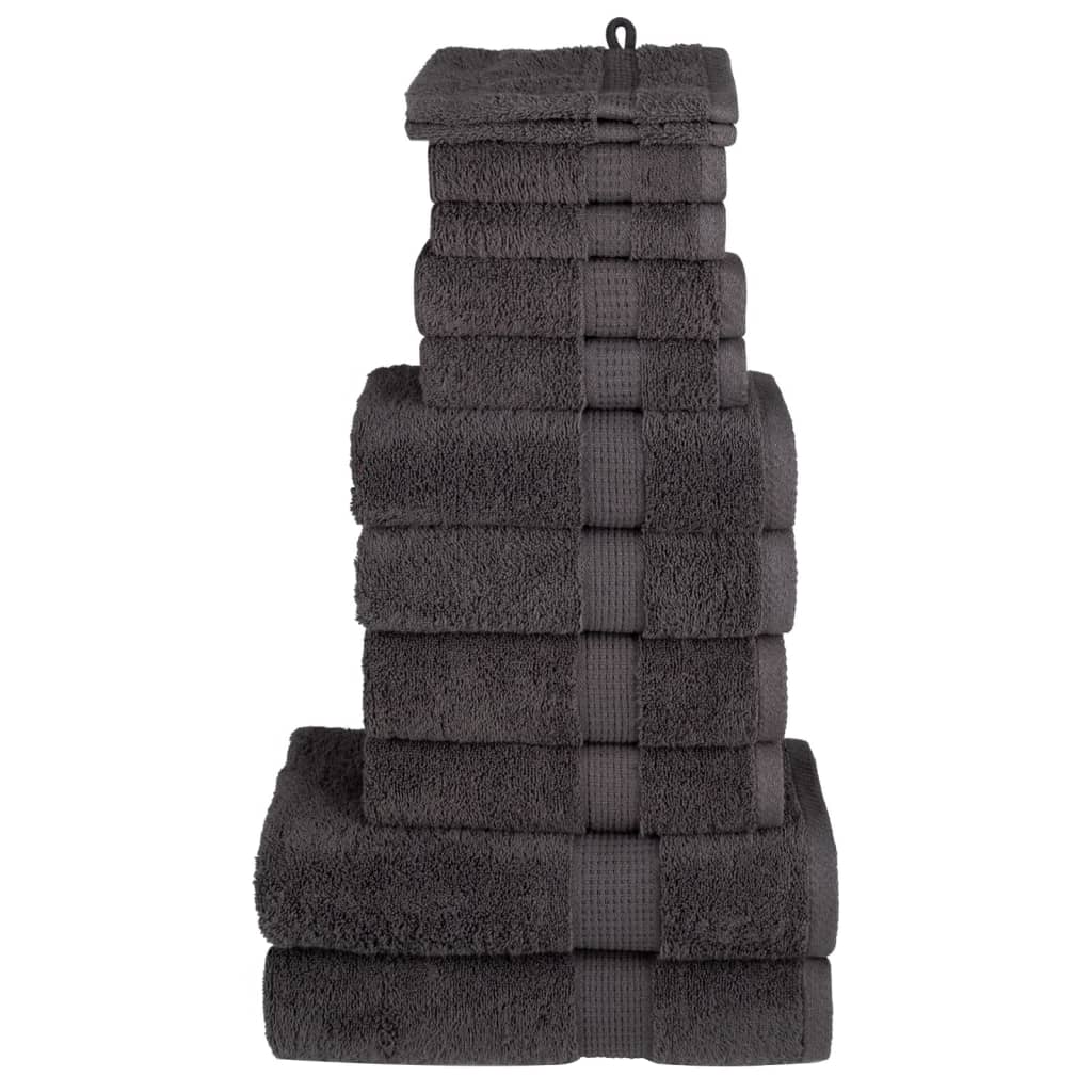 12-dijelni vrhunski set ručnika SOLUND antracit 600 gsm