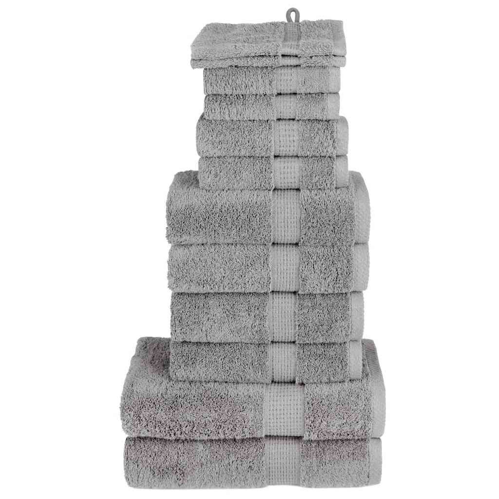 12-dijelni vrhunski set ručnika SOLUND sivi 600 gsm