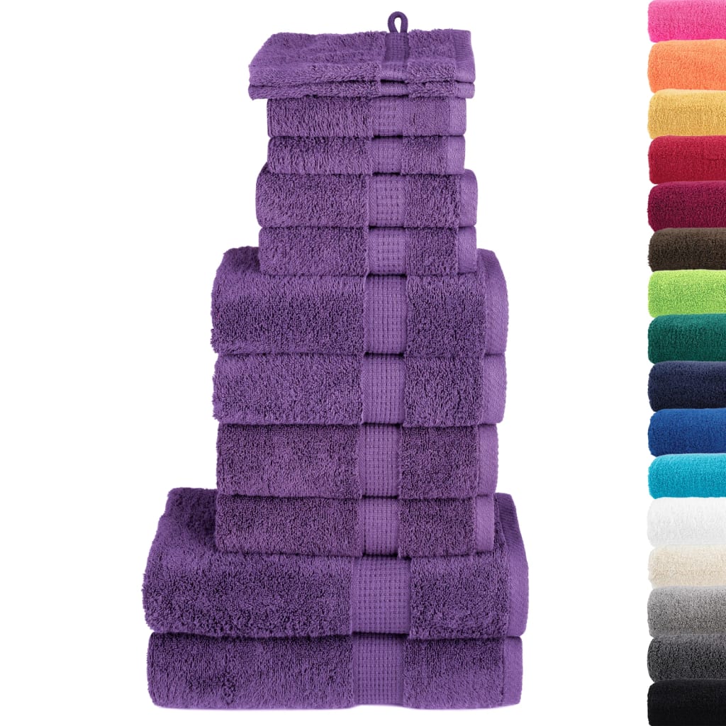12-dijelni vrhunski set ručnika SOLUND ljubičasti 600 gsm