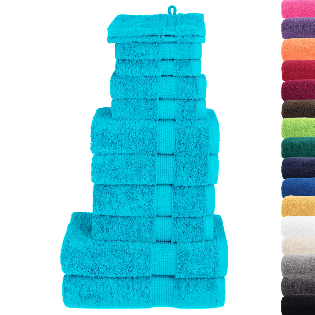 12-dijelni vrhunski set ručnika SOLUND tirkizni 600 gsm