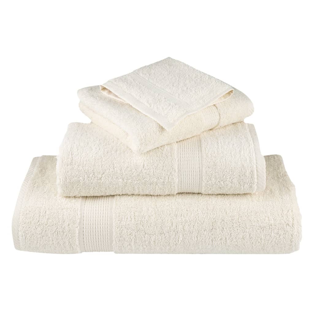 12-dijelni vrhunski set ručnika SOLUND krem 600 gsm