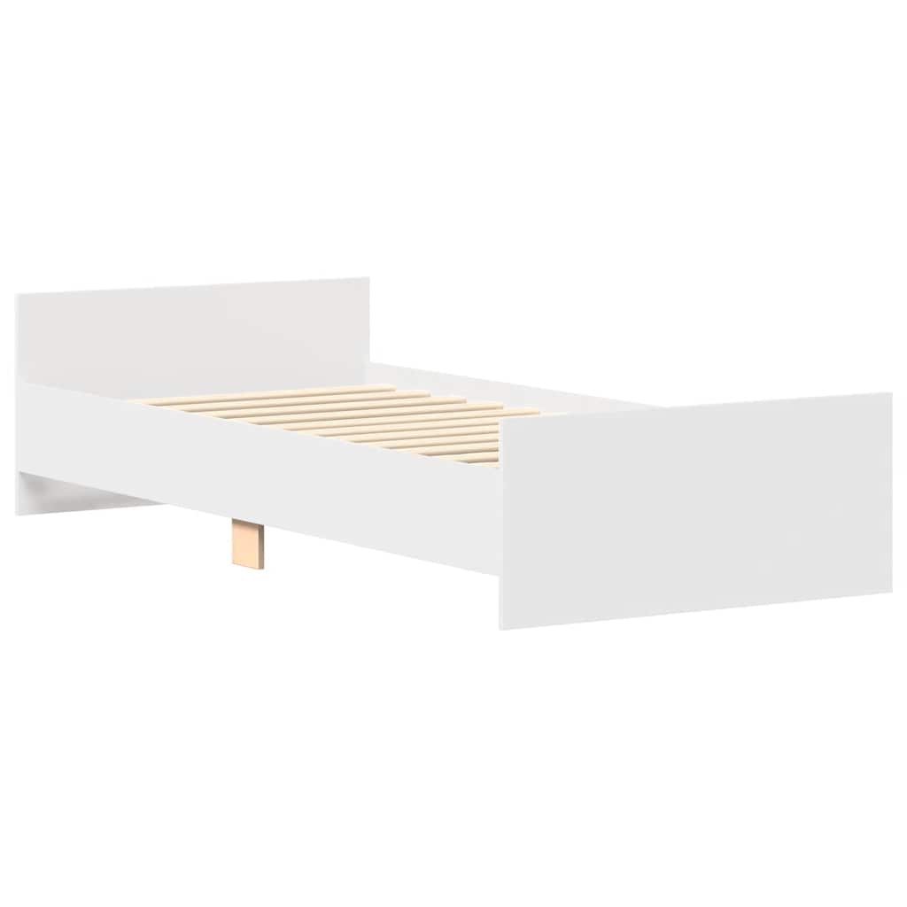 Okvir za krevet bijeli 90x190 cm konstruirano drvo