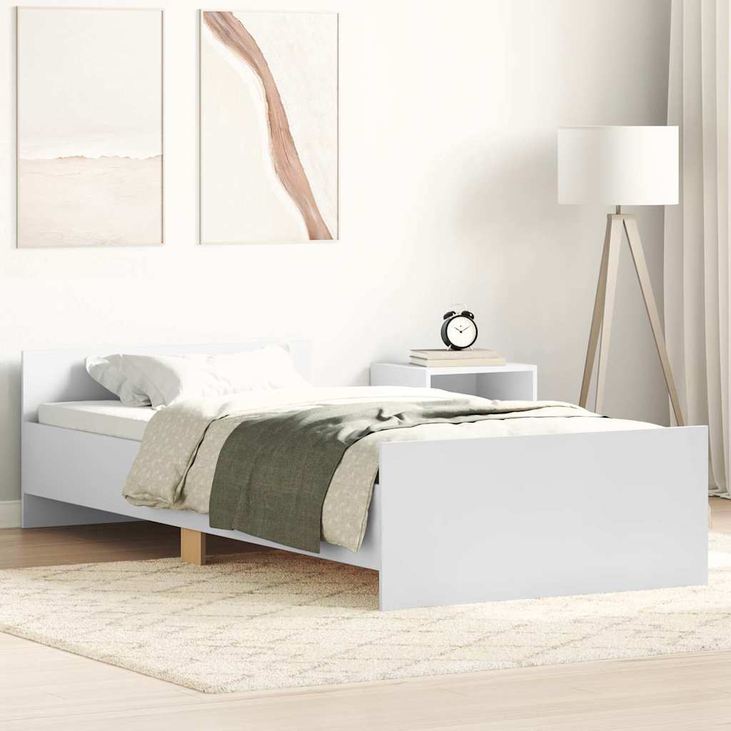 Okvir za krevet bijeli 90x190 cm konstruirano drvo