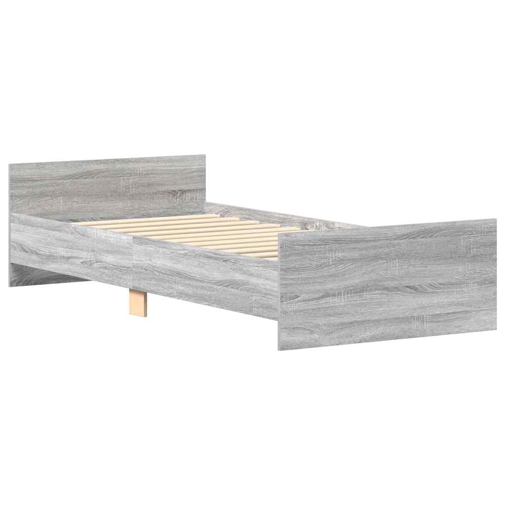 Okvir kreveta boja hrasta 75x190 cm mali od konstruiranog drva