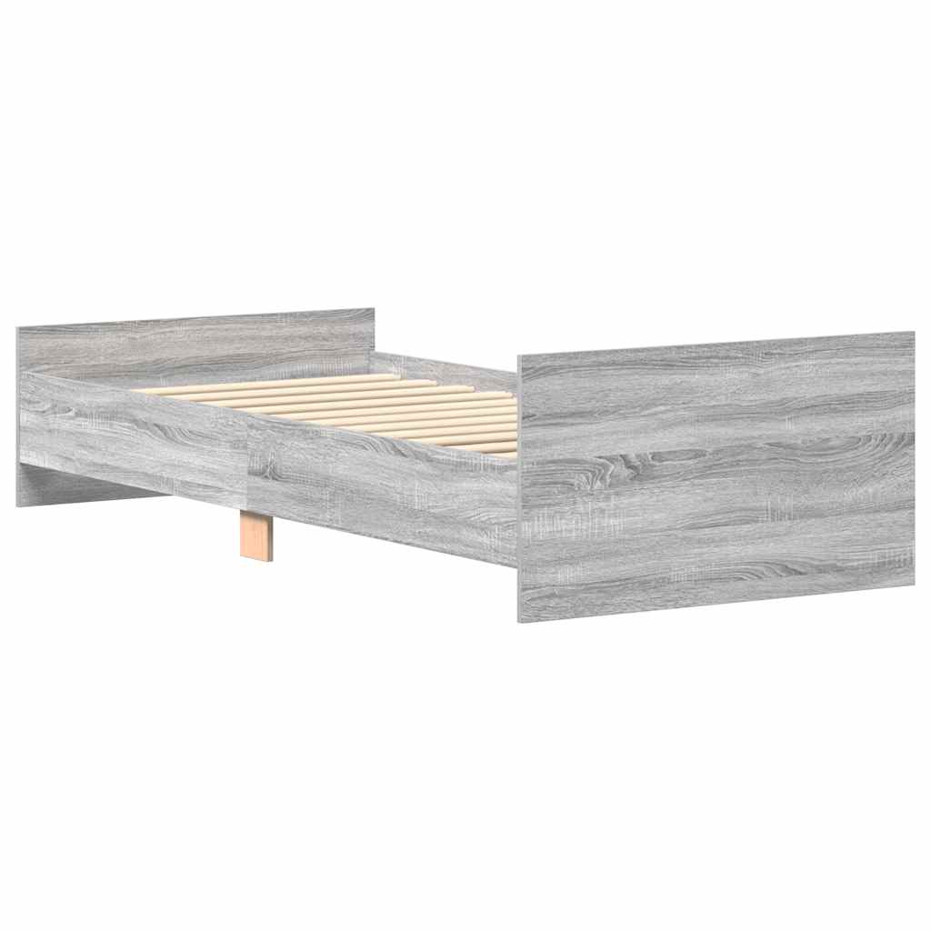 Okvir kreveta boja hrasta 75x190 cm mali od konstruiranog drva