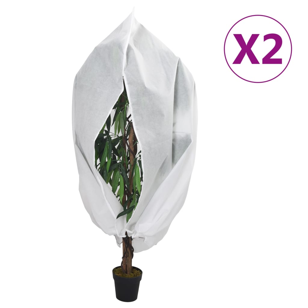 Navlake za biljke od flisa s patentom 2 kom 70 g/m² 1,2x1,8 m