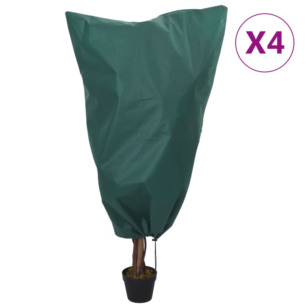 Navlake od flisa za biljke s vezicom 4 kom 70 g/m² 0,8 x 1 m