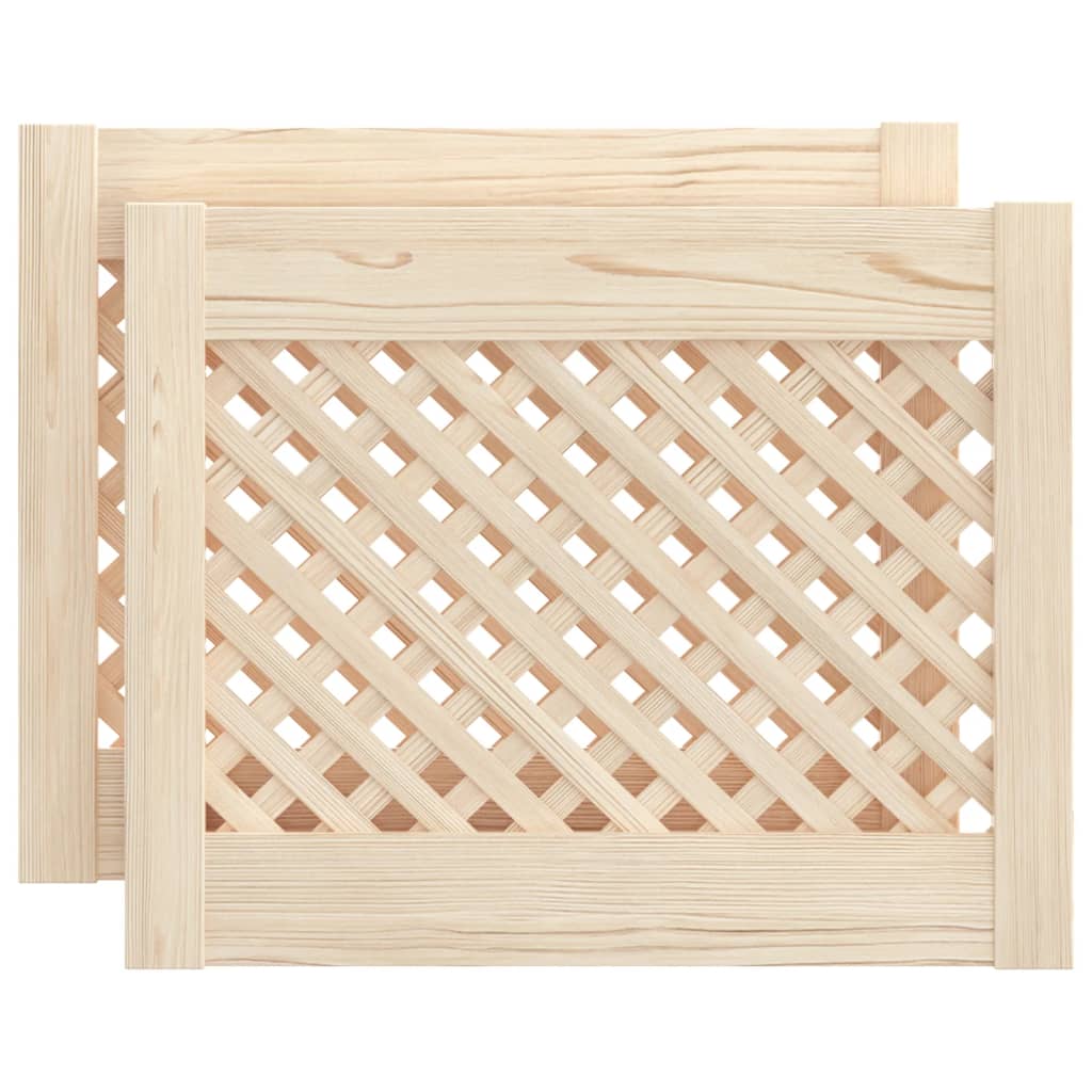 Vrata za ormarić rešetkasti dizajn 2 kom 49,5x39,5 cm borovina