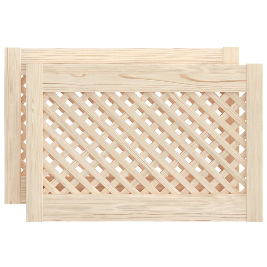 Vrata za ormarić rešetkasti dizajn 2 kom 59,5x39,5 cm borovina
