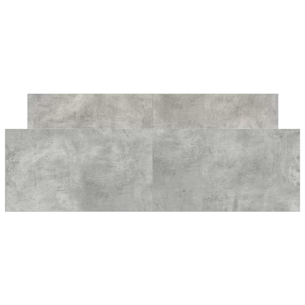 Okvir kreveta s uzglavljem i podnožjem boja betona 140x200 cm
